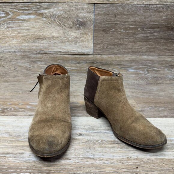 Madewell Cait Brown Leather/Suede Ankle Boots Women's Size 8 - Picture 5 of 6